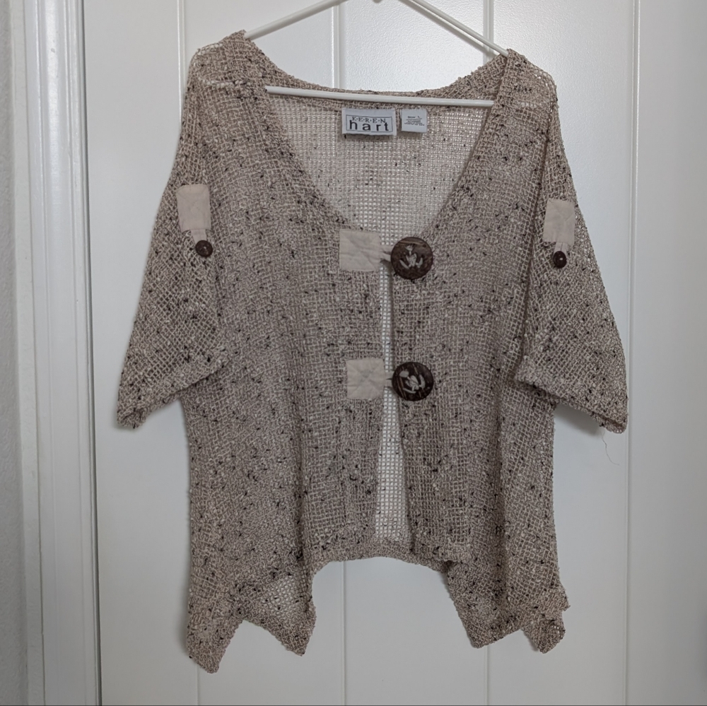 Vintage Keren Hart Layering Cardigan Top L